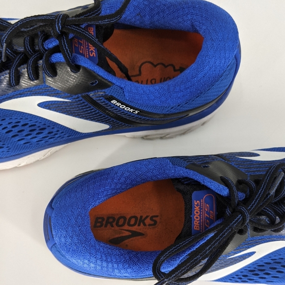 Brooks Adrenaline GTS 18 Blue Orange Running Shoes - Picture 6 of 9